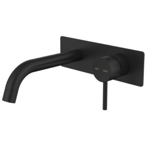 Cioso Wall Basin Mixer Black Pin Down