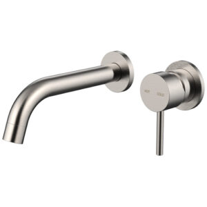 Cioso Wall Basin Mixer Brushed Nickel Pin Down