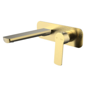 Akemi Wall Basin/Bath Mixer Modern Brass