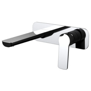Akemi Wall Basin/Bath Mixer Matte Black & Chrome