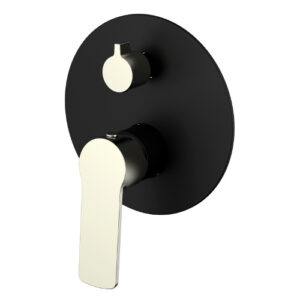 Akemi Diverter Matte Black & Brushed Nickel