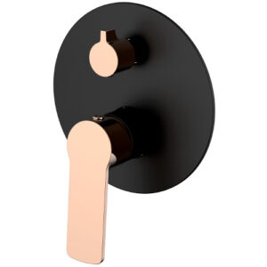 Akemi Diverter Matte Black & Rose Gold