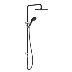 Akemi 250mm Combination Shower Matte Black & Chrome