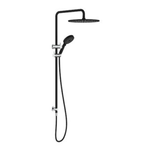 Akemi 300mm Combination Shower Matte Black & Chrome