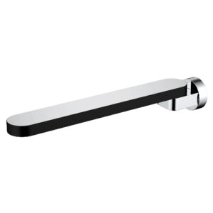 Kiato 295mm Swivel Bath Spout Black & Chrome
