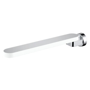 Kiato 295mm Swivel Bath Spout White & Chrome