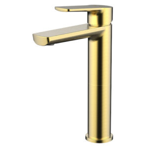 Akemi Extended Basin Mixer Modern Brass