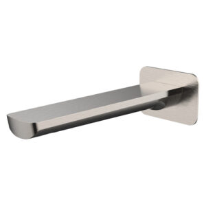 Akemi 180mm Bath Spout Square Plate Brushed Nickel