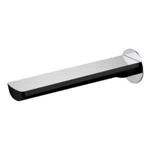 Akemi 180mm Bath Spout Black & Chrome