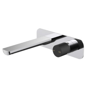 Finesa Wall Basin Mixer Chrome & Matte Black