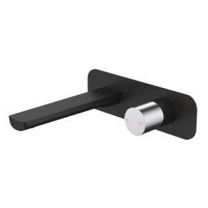 Finesa Wall Basin Mixer Matte Black & Chrome