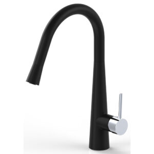 Sonix Pullout Sink Mixer Matte Black & Chrome