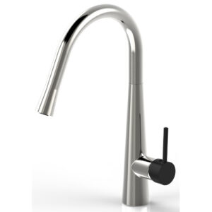 Sonix Pullout Sink Mixer Nickel Plated & Matte Black