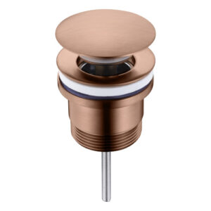 Cioso Universal 40mm Brass Pop Up Plug & Waste Brushed Copper