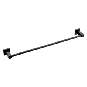 Black Square Single Towel Rail