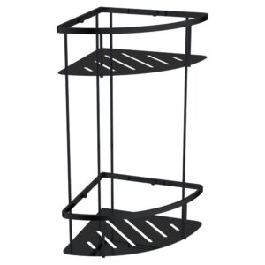 Cube Double Corner Shelf Basket Black