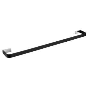 Inis 800mm Single Towel Rail Black & Chrome