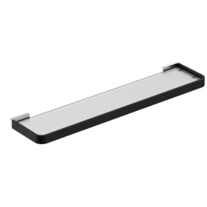 Inis Glass Shelf Black & Chrome
