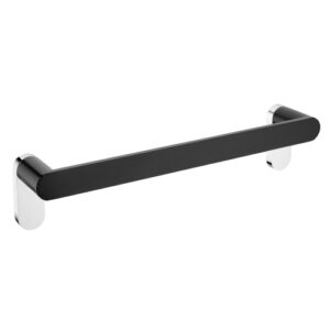 Akemi Towel Bar 300mm Black & Chrome