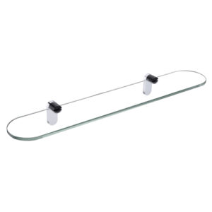 Akemi Glass Shelf Black & Chrome