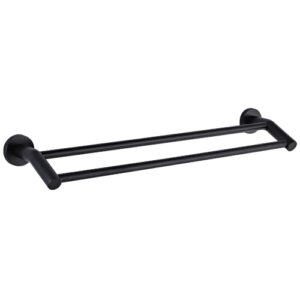Cirna Double Towel Rail 600mm Black
