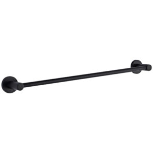 Cirna Single Towel Rail 600mm Black