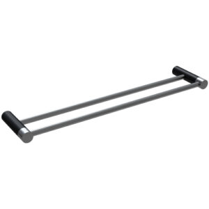 Finesa Double Towel Rail 600mm Chrome & Black