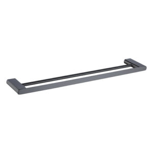 Zoya Double Towel Rail 600mm Gun Metal