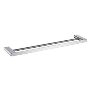 Zoya Double Towel Rail 600mm Brushed Nickel