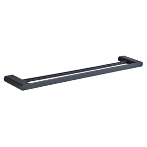Zoya Double Towel Rail 800mm Matte Black