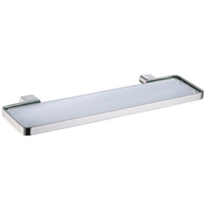 Zoya Glass Shelf 500mm Brushed Nickel