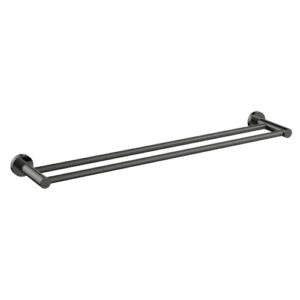 Cioso 800mm Double Towel Rail Gun Metal