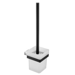 Inis Wall Mount Toilet Brush Black & Chrome