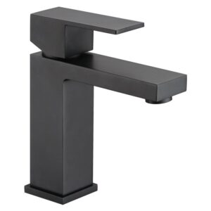Cube Basin Mixer Black