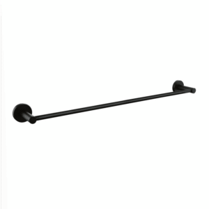 Black Round Single Towel Rail