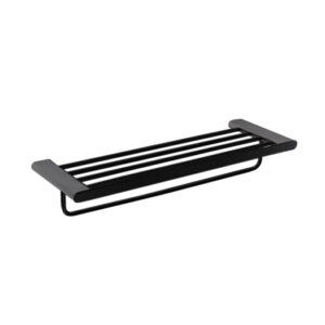 Dallas Matt Black Towel Rack 600mm