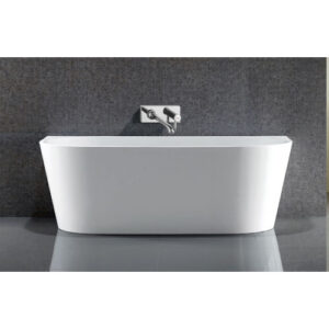 Cirna 1500mm Gloss White Wall Face Bath