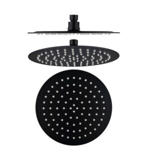 Fiona Slim Black Shower Head