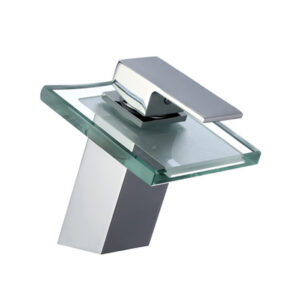 Glass Chrome Basin Mixer