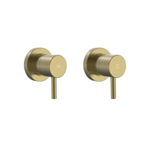 Latoro Brushed Gold Wall Taps