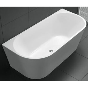 Kiato Gloss White 1700mm Wall Faced Freestanding Bath