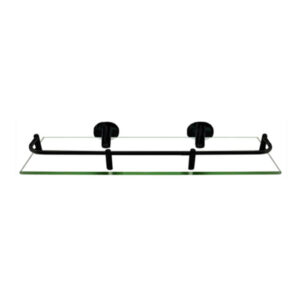 Latoro Matt Black Glass Shelf
