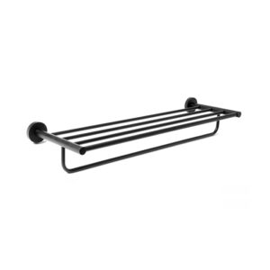 Latoro Matt Black Towel Rack 600mm