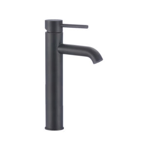 Latoro Matt Black Tower Basin Mixer Tap