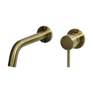 Cioso Wall Basin Mixer Modern Brass No Plate Pin Down