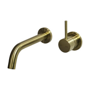 Cioso Wall Basin Mixer Modern Brass No Plate