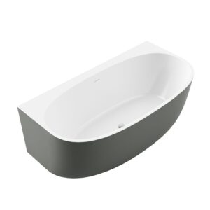 Morocco Back to the Wall Grey & White Bath 150cm