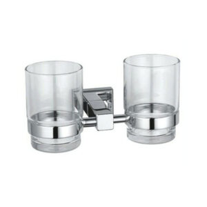 Latoro Chrome Double Toothbrush Holder