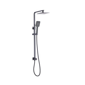 Romano Matt Black Double Shower with Rail