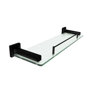 Romano Matt Black Glass Shelf